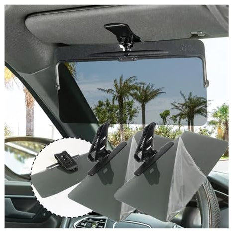 Universal Car Sun Visor with Polarized Glare Protection,Polarized Sun Visor Extender for Car,Visor Extender Attachment,Sun Glare Blocker for Driving,Anti Glare Sun Visor for Car (1 Pcs)