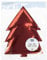 Gem Imports Red Christmas Tree Shaped Foil Paper Plates 30cm - Pack of 6