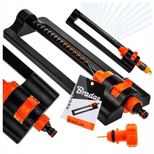 Bradas Garden Care Garten Sprinkler - Bewässerungssystem - Sprinkleranlage - Rasensprenger - Sprenkler - Bewässerung Rasen - Rasenbewässerung - Gartenbewässerung Schwenkregner - 16 Düsen 336 m²