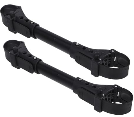 Doppelkinderwagen Verbinder 2 Stück Schwarz aus Aluminium für Kinderwagen | Verbindungsstücke für Zwillingskinderwagen, Universalverbinder für Zwei Einzelne Wagen, Outdoor Einsatz