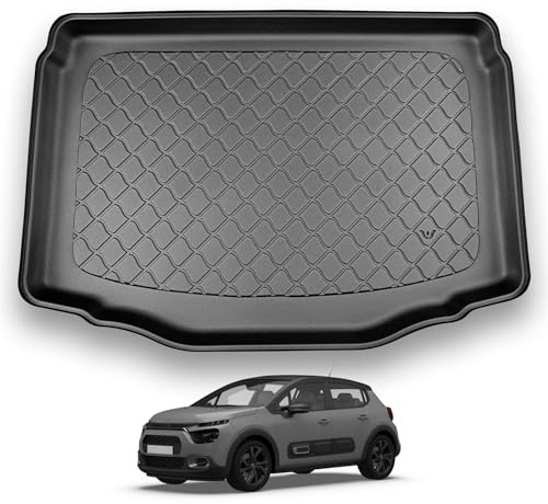 NOMAD Boot Liner Mat for Citroen C3 2024+ [Without adjustable boot floor] | Premium Anti-Slip TPE Car Boot Protector Tray, Waterproof Raised Edge Trunk Mat, Easy Clean Cargo Floor Liner
