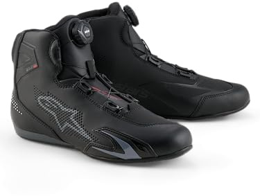 Alpinestars Celer Motorrad Schuhe, Schwarz/Dunkelgrau, Größe 11