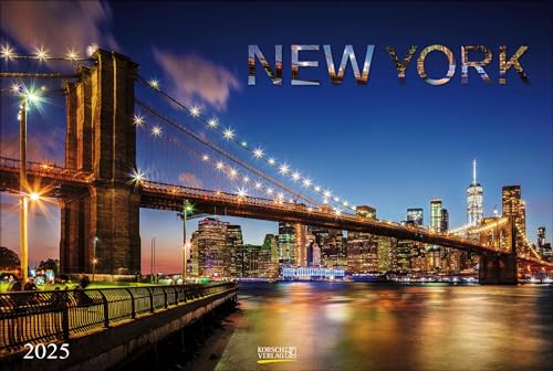 New York 2025: Großer Foto-Wandkalender mit Bildern aus der Metropole in den USA. Travel Edition mit Jahres-Wandplaner. PhotoArt Panorama Querformat: 58x39 cm.