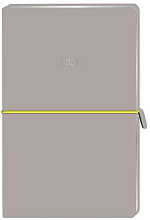 Terminplaner Simple. Beautiful 2021 Gray: Terminplaner Lederlook
