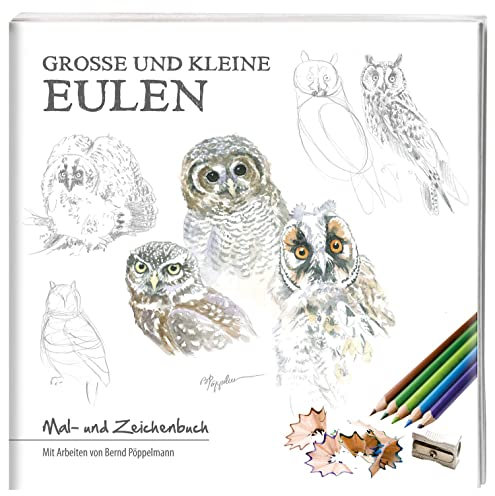 Große und kleine Eulen: Mal- und Zeichenbuch