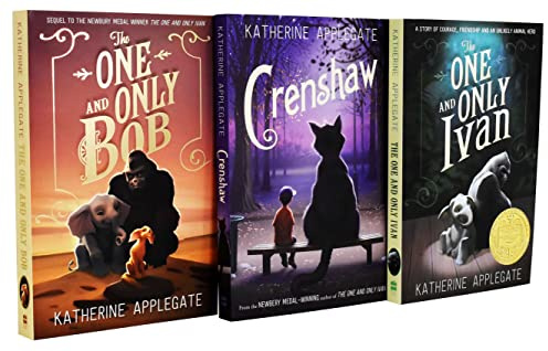 Katherine Applegate 3 Books Collection (Crenshaw, One and Only Ivan & The One and Only Bob)