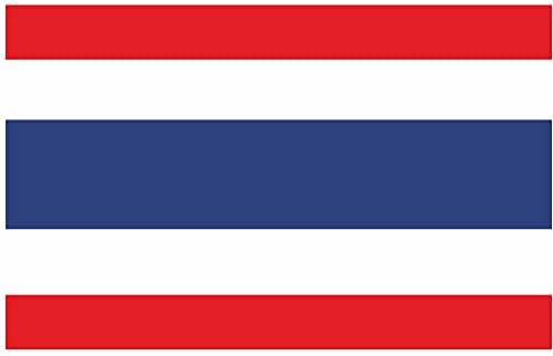 Indigos UG Auto Aufkleber Thailand 10 cm - glatt - LS177G - Autoaufkleber Fahne - Sticker Flagge - Heckscheibe, Spoiler, Tuning - UV-beständig und selbstklebend