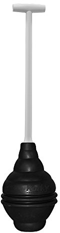 Korky 99-1AM Beehive Max Universal Fits All Old and New Powerful Plunge-Easy Grip T-Handle-Made in USA Toilet Plunger, Rubber, Black, 6-1/2 in. x 6-1/2 in
