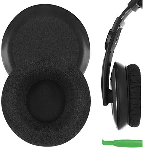 Geekria Comfort Velour Replacement Ear Pads for Sennheiser HD215, HD225 Headphones Ear Cushions, Repair Parts (Black)