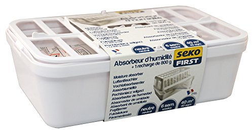 Absorbeur d?humidité large Seko First - 40 m² - Absorbeur + recharge 800 g