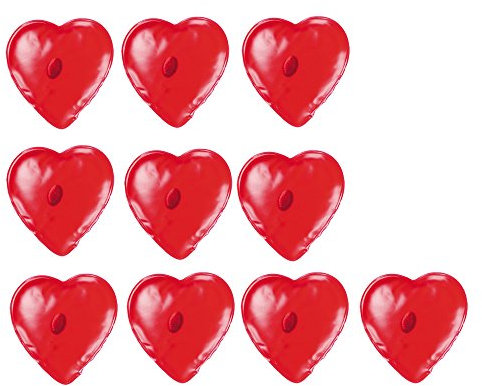 notrash2003 Taschenwärmer nach ISO 13485 Handwärmer Heat Pads Fingerwärmer Wiederverwendbare Gel - Pads Thermopads in vielen Ausführungen und Mengen (Herz - 10 Stück)