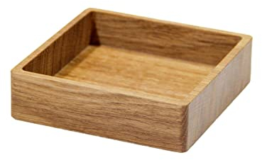 Lind DNA Holz Box Square Eiche Natur Holzschale, Maße: 11cm x 11cm x 3cm, 98165