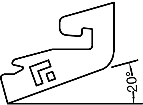 GUTMANN Halter H 60/20 zu Spree-D 24 OF für 20°, Kunststoff schwarz