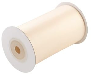 Satinband 100mm x 10m Rolle - FARBAUSWAHL in 3/6/12/25/38/50/75/100mm - farbecht & waschbar - Schleifenband für Hochzeit - Geschenkband zum Verpacken Dekorieren Basteln - Champagner 815