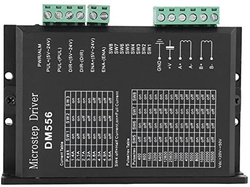 Hyuduo DM556 Digitaler Schrittmotor Treiber, 1.0-4.2A 24V-50V DC 2 Phase Stepper Driver für Nema 42/57 Stepping Motor 3D Drucker CNC