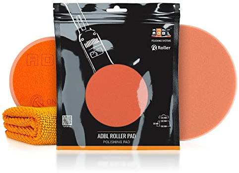 ADBL Roller Pad-R One Step Polierpad - Polierschwamm für Ø125mm Stützteller - Profi Polierpad mit Klettverschluss - Polierschwamm, Auto Polieren, Schwamm Polierteller