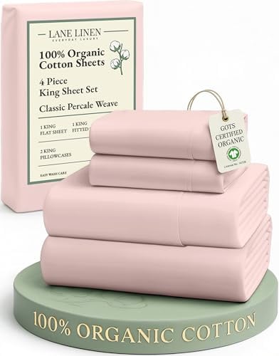 Casa Platino 100% Bio-Baumwolle Sepia Rose könig-bettwäsche-Set, 4-teilig Reine Bio-Baumwolle langstapeliger perkal Weave Ultra Soft top Bedding bettwäsche für Bett,