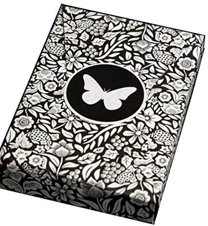 Butterfly Playing Cards schwarz weiße Edition - Designer Karten mit neuem bahnbrechenden Markiersystem (Black/White)