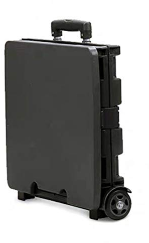 ASN Einkaufskorb mit Rollen Kaufwagen Klappbox, 2-Rad-Folding Einkaufswagen Mit Teleskopstiel, Transportwagen Mit Deckel Aufbewahrungsbehälter, Tragender 40kg-45L / 65L
