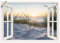 ARTland Wanddeko Wandtattoo selbstklebende Vinylfolie Fensterblick Strand Meer Sand Ostsee Dünen Sonnenuntergang U1TZ