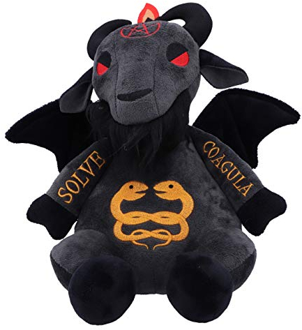 Nemesis Now Fluffy Fiends Baphomet Plüschtier, 22 cm, Schwarz