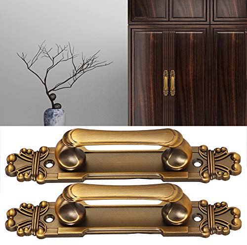 Gedourain Maniglie Color Ottone Anticato, per Uso Interno ed Esterno Squisita fattura 2 Pezzi Maniglia per Porte in Lega di Alluminio Porte per balconi, Porte scorrevoli, Porte in Legno