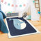 Kinderteppich, Spielmatte, ultraweiche Teppiche für Kinderzimmer, 90x150 cm, rutschfest, niedliche Tiere, Kinderzimmerteppich, Babyteppich, Teppich, Wohnzimmer (blauer Wal, 88.9x149.9 cm )