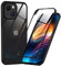 Phoneaura für iPhone 13 Mini 360 Grad Schutzhülle für iPhone 13 Mini Handyhülle; iPhone 13 Mini Hülle mit Zwei Panzerfolien mit Schutzglas 13 Mini (VORNE+HINTEN)