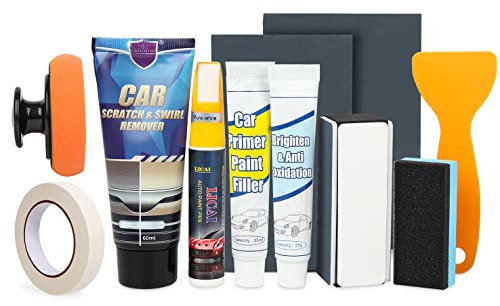 Kit de Pintura de Retoque Coche Reparación de Arañazos para , para Retocar Pintura Coche, Primer y Barniz, Reparación de Arañazos de Ramitas , Arañazos de Clavos, Oxidación por Desgaste ( Negro)