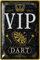 LANOLU Retro Blechschild Dart - Bar, Kneipen und Partykeller Dekoration - Irish Pub Deko Geschenk für Männer - Darts Metallschild VIP DART LOUNGE mit echtem Goldeffekt und Stanzung 20x30 cm