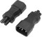 C14 auf C5 NETZADAPTER YACSEJAO IEC 320 Stecker C14 auf IEC Buchse C5 Power Extension Adapter, 2PCS