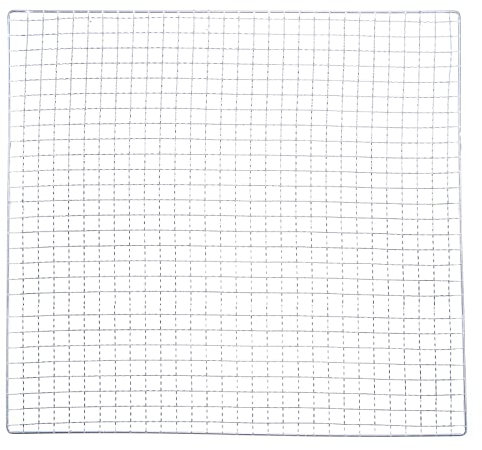 sourcing map 2pcs Square BBQ Grill Net 45x45cm Galvanized Iron Barbecue Mesh Mat for Baking Smoking Charcoal Grilling Roasting