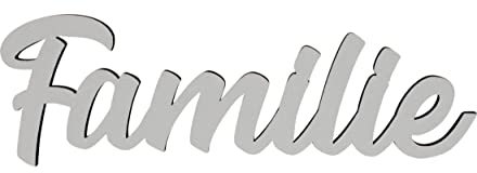 Inscription décorative – Famille – Plaque en bois blanc – 20 cm