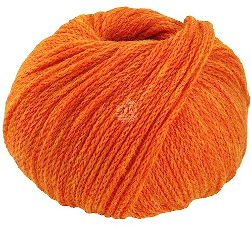 LANA GROSSA Cool Merino | Leichtes Kettengarn aus klassischer Merinowolle | Handstrickgarn aus 90% Schurwolle (Merino) & 10% Polyamid | 50g Wolle zum Stricken & Häkeln | 150m Garn FB 21