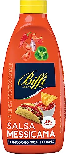 Biffi Salsa Messicana piccante, con Pomodoro e Cipolla, flacone da 900g