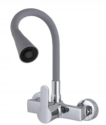 Granitan ® Flexo Robinet de cuisine, d'évier avec bec rotatif à 360 °, robinet de cuisine haute pression, tête en céramique, kit de robinetterie pour salle de bain, cuisine, restaurant, hôtel (montage