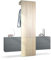 Vladon Garderobe Carlton Set 3, Made in Germany, Wandgarderobe aus Flur-Paneel & 2 Schubladen-Kommoden, Anthrazit matt/Eiche sägerau (157 x 193 x 35 cm)