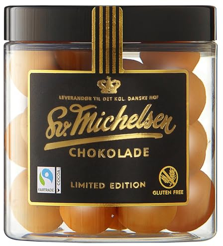 Sv. Michelsen liquorice, Limited edition of gluten free liquorice covered with delicious orange chocolate, Danish chocolate gourmet liquorice balls, candy gift, 150gr