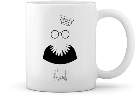 Notorious RBG Ruth Bader Ginsburg Dissent Fighter for Womens Rights Weiße Tasse Mug