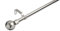 Lister Cartwright 19 mm Extendable Metal Curtain Poles, Brushed Steel (Ball Finials, 70-120 cm)