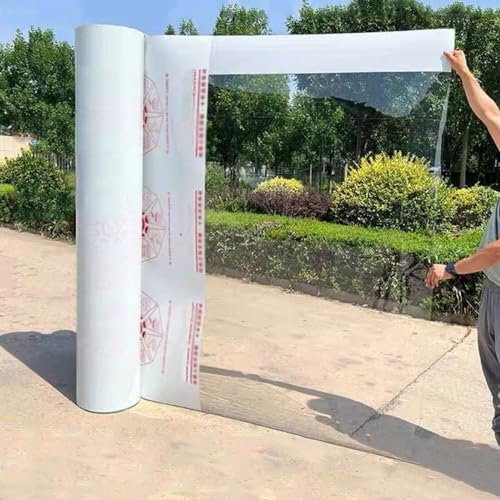Polycarbonate Sheets Roofing Clear Plastic Panels,Waterproof and UV-Protected Shatterproof Board,for Outdoor Canopy,Greenhouse,Window Rain Roof Cover,Cold Frame Cladding (0.8m x 2m(2.6ftx6.6ft)