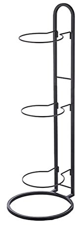 Dubbulon Support De Rangement pour Ballon - Rangement pour Équipements Sportifs pour Garage | Support De Rangement Vertical À 3 Niveaux pour Ballons De Basket-Ball, Football, Volley