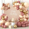 Luftballons Girlande Rosa Gold, 110 Stück Gold Retro Rosa Aprikose Ballons für Mädchen Retro Boho Hochzeit Baby Shower Braut Verlobung Jubiläum Damen Baby Party Geburtstagsdeko