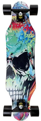 Longboard Cruiser 80cm Phantom - theLongboarder | Carving y Cruising | Alta Resistencia y Ligereza | ABEC-7 | Ideal para Adolescentes Principiantes | Ejes Aluminio y Ruedas PU, Madera de Arce