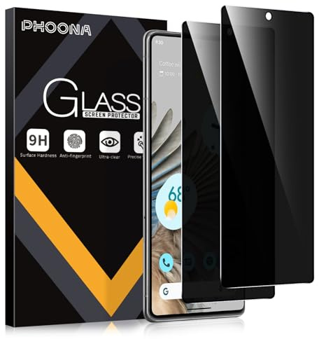 Phoona Privacy Pellicola Protettiva per Google Pixel 7 Pro 5G 6,7 pollici, Copertura Totale Vetro Temperato,Film Anti-Spy,Anti Graffio,Compatibile con Cover,2 Pezzi