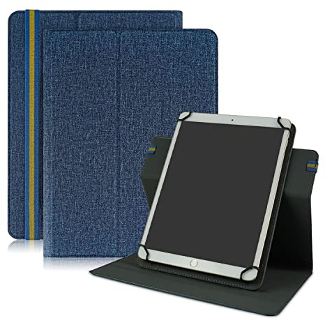 Yiernuo Universale Custodia per 10.1 Pollici Tablet,Cover Rotazione 360° con Funzione Stand Compatibile Tablet da 9.7 10 10.1 10.2 10.3 10.4 10.5 10.6 10.9 11 Pollici Tablet,Blu scuro