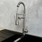 Liquida GR265BS Brushed Steel Kitchen Tap with Swivel Spout & Directional Spray