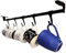 Cup Mug Rail Holder with Hooks/Pot and Pan Holder Rack Kitchen Rail with Hooks, Available in 80cm to fit Under Shelves Complete with 5 Hooks Under Cupboard, Shelf Rail Black. Cup Hanging Rail.