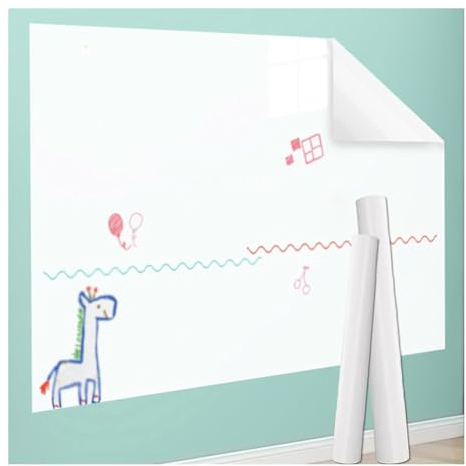 Elektrostatische Whiteboard-Tapete, Trocken Abwischbare Whiteboard-Wandaufkleber, Whiteboard-Papier, für Die Pinnwand Im Schulbüro ZLRBN(Size:0.9x10m)