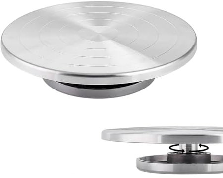 UNICRAFTALE 19.6cm Aluminum Alloy Ceramics Turntable Rotate Turntable Sculpting Wheel Revolving Turntable Ceramics Stand with Ball Bearings Accessories Decorating Ceramics Model Making